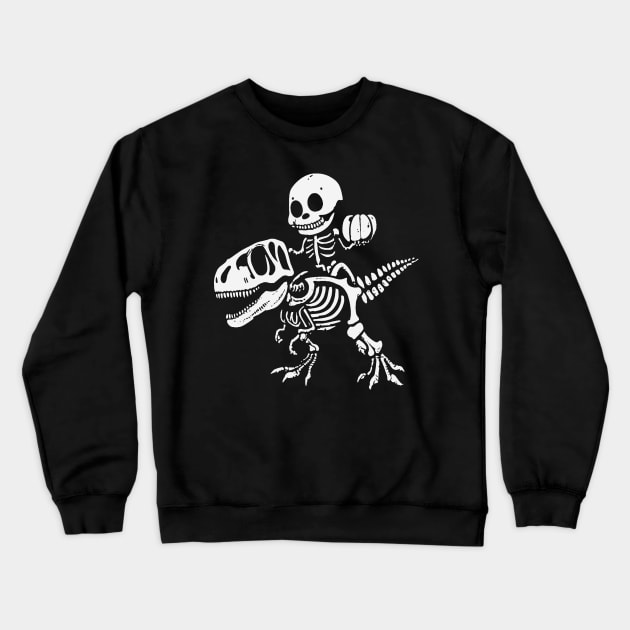 Skeleton & T-Rex Crewneck Sweatshirt by Etopix